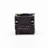 5pcs RJ45 8 Pines Conector hembra 1 puerto negro R / A Unshield con LED para PCB