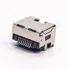 rj45网口插座屏蔽外壳弯式沉板贴PCB板单端口8p8c 20pcs