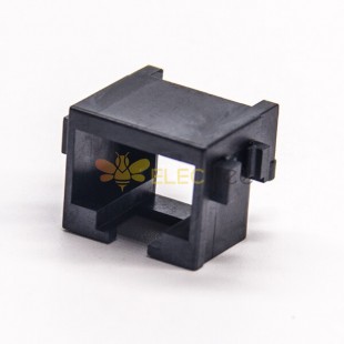 rj45(8p8c)插座黑色塑膠外殼沉板貼板非屏蔽 20pcs