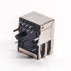RJ45 8p8c LED 90 Degree DIP Type for PCB Mount with EMI Modular Connector