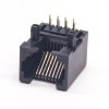 rj45插座网口封装8p8c弯式黑色塑胶外壳不带屏蔽插板 20pcs