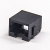RJ45 Connector 180 Degree Black Plastic without LED
