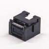RJ45 Connector 180 Degree Black Plastic without LED