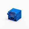 rj45網口插座母座全塑藍色單口不帶燈接PCB板