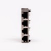 RJ45 Connector Shielded Female 8P 1*4 180 Degree Without LED for PCB