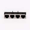 RJ45 Connector Shielded Female 8P 1*4 180 Degree Without LED for PCB 20pcs
