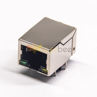 RJ45 Connector With Leds Right Angled Shieled Network port