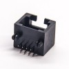 rj45插座模塊黑色全塑外殼8p8c彎式dip接PCB板 20pcs