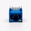 5pcs RJ45 Female Connector 1 Port 90 Degree Blue without Shield and With LED for PCB