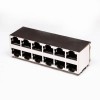 RJ45 Female Connector 2*6 Double Row 12 Port with Shield and Without LED 20pcs