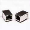 RJ45 Female Connectors 8P8C 180 Degree with LED and Shield