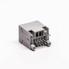 5pcs RJ45 hembra PCB conector 1 puerto gris parabrisas y con LED para PCB