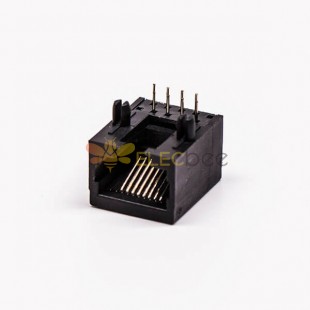 5pcs RJ45 Plug Feminino 90 Grau 4 Port Black 90° Unshield Sem LED para PCB Mount