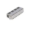 RJ45 Metal Connector Socket 8P THT Shielded Isolation Transformer Con LED
