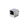 RJ45 Network Jack Connector Nickel Plated Shield With Led