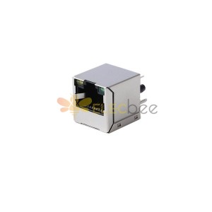 RJ45 Network Jack Connector Nickel Plated Shield Avec Led
