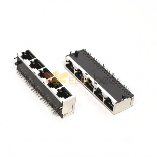 RJ45 Order Connector 8P8C Socket Shield Sans LED 1X5 Port 20pcs