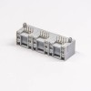 RJ45 Port Ethernet Modualr Connector 1x3 Right Angled Through Hole Unshielded