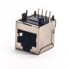 RJ45 Port Right Angled Female Single 8P8C with Shield without LED DIP PCB Mount 20pcs