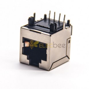 RJ45 Port Right Angled Female Single 8P8C with Shield without LED DIP PCB Mount 20pcs