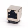 RJ45 Port Right Angled Female Single 8P8C with Shield without LED DIP PCB Mount