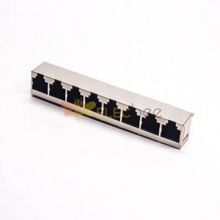 Conector RJ45 de 8 puertos PCB con orificio pasante Conector de red Ethernet Blindado 20 piezas