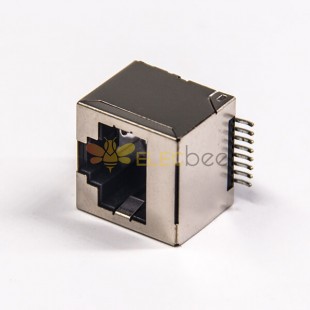 RJ45 Straight Connector 8P8C 180 Degree SMT Type PCB Mount without LED