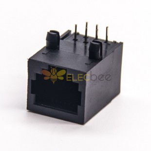 RJ45 к Ethernet черный пластиковый неэкранированный разъем 90 градусов DIP тип крепление на печатную плату 20 шт.
