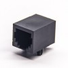 RJ45 to Ethernet Black Plastic Unshielded Socket 90 Degree DIP Type PCB Mount 20pcs