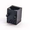 RJ45 para Ethernet Preto Plástico Soquete Unshielded 90 Graus DIP Tipo PCB Montagem