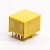 Conector RJ45 não blindado shell plástico amarelo 8p8c através do orifício para PCB Mount 20pcs