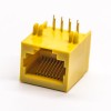 RJ45 Unshielded Connector Yellow Plastic Shell 8p8c Through Hole for PCB Mount 20pcs