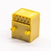RJ45 Unshielded Connector Yellow Plastic Shell 8p8c Through Hole for PCB Mount