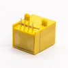 RJ45 Unshielded Connector Yellow Plastic Shell 8p8c Through Hole for PCB Mount
