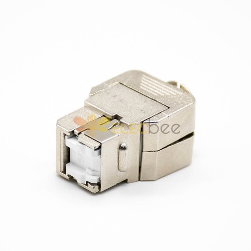 Shielded RJ45 Jack Straight CAT6A Through Hole Toolless Network Module Socket