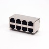 Shielded RJ45 Socket 8p8c 2x4 Right Angled Modular Connector Through Hole