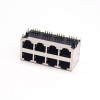 Shielded RJ45 Socket 8p8c 2x4 Right Angled Modular Connector Through Hole