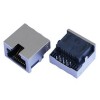 2pcs Single Port RJ45 Connector Jack Low Profile Stacked THT Without LED