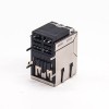 Stacked RJ45 Jack USB 2.0 Right Angled Through Hole for PCB Mount 20pcs