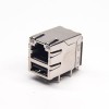 Stacked RJ45 Jack USB 2.0 Right Angled Through Hole for PCB Mount