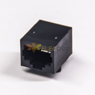 Unshielded RJ45 Single Port Ethernet Network Connector without LED Through Hole