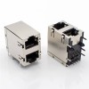 Dual Layer RJ45 Connector 8P8C Shield Jack Socket With Shrapnel Without Led