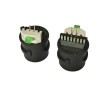 Waterproof RJ45 Tail Line Connector Flat Terminal Black with LED Light Camera Network Wire Solder Socket
