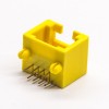 Yellow RJ45 Jack 90 Degree Connector 8p8c DIP for PCB Mount Without LED