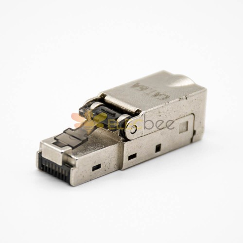 Network Module Cat6A Plugs Shielded Straight RJ45 FTP Toolless Plug