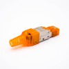 RJ45 Cat7 Plug Shielded 8 Pin Toolless With Plastic Case
