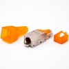 RJ45 Cat7 Plug Shielded 8 Pin Toolless With Plastic Case