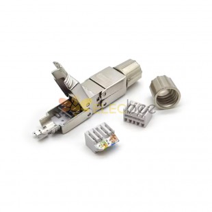 RJ45 Toolless Connector Shielded CAT6A RJ45 Butt Joint Plug