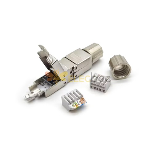 RJ45 Toolless Connector Shielded CAT6A RJ45 Butt Joint Plug