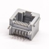 RJ50 10P10C Right Angled Gray Plastic Modular Connector Unshielded without LED 30pcs